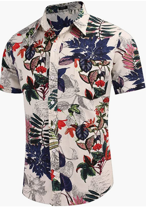 Men's Business Dress Shirt Casual Linen Shirt Short Sleeve SHIRT