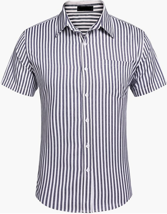 Men's Business Dress Shirt Casual Linen Shirt Short Sleeve SHIRT