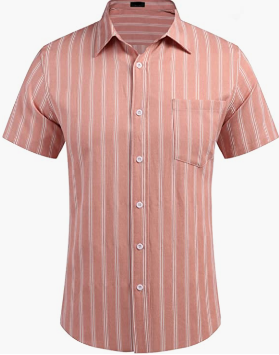 Men's Business Dress Shirt Casual Linen Shirt Short Sleeve SHIRT