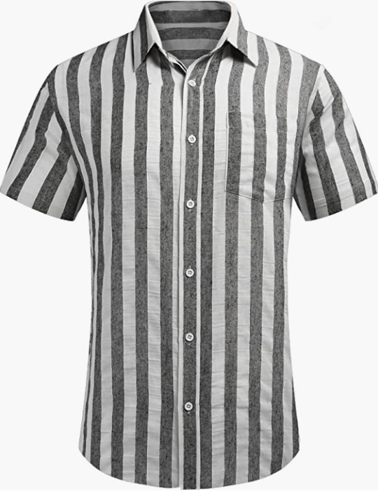 Men's Business Dress Shirt Casual Linen Shirt Short Sleeve SHIRT