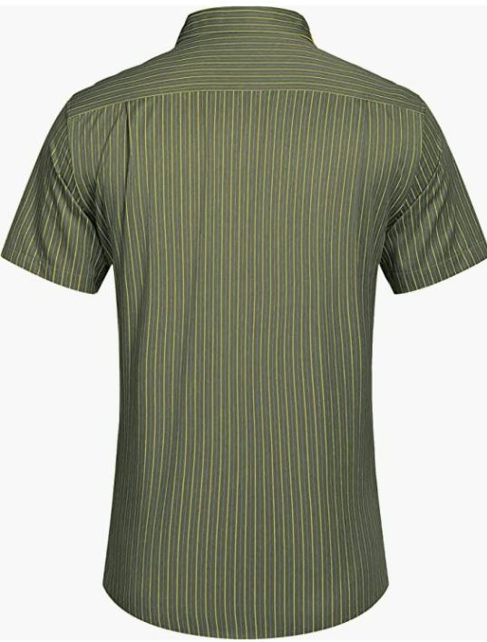 Men's Business Dress Shirt Casual Linen Shirt Short Sleeve SHIRT