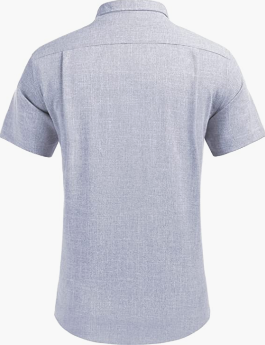 Men's Business Dress Shirt Casual Linen Shirt Short Sleeve SHIRT