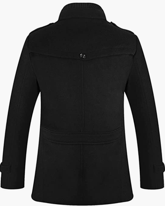 Men's Winter Slim Fit Wool Coat Single Trench Coats
