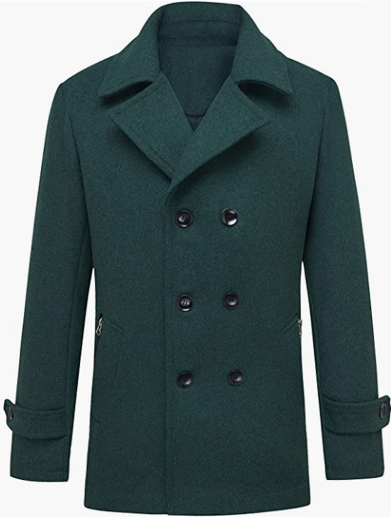 Men's Wool Blend DoubleCoat Classic Warm Coats Winter Outwear Jackets
