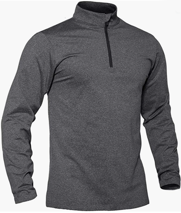 Men's Sports Shirts 1/4 Zip Long Sleeve  Running Workout Pullover Sweatshirt