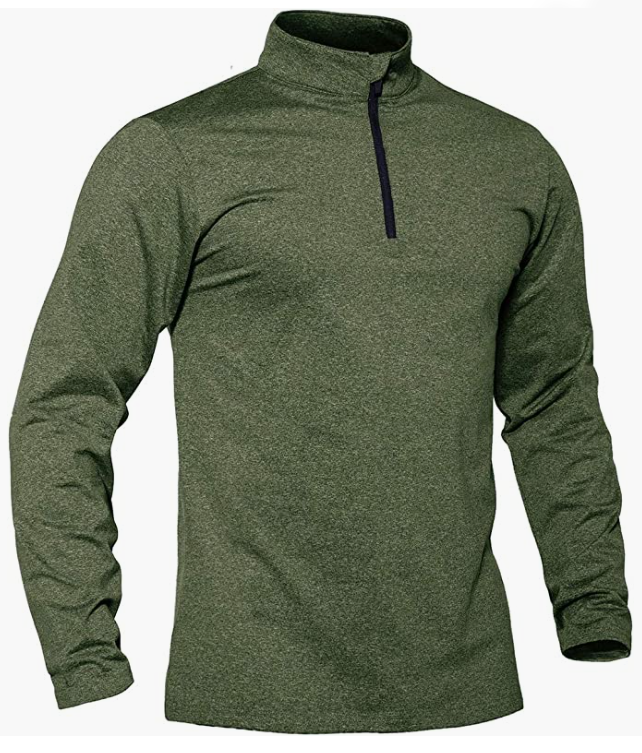 Men's Sports Shirts 1/4 Zip Long Sleeve  Running Workout Pullover Sweatshirt