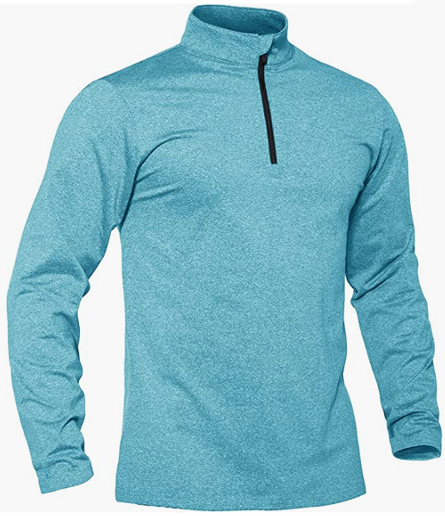 Men's Sports Shirts 1/4 Zip Long Sleeve  Running Workout Pullover Sweatshirt