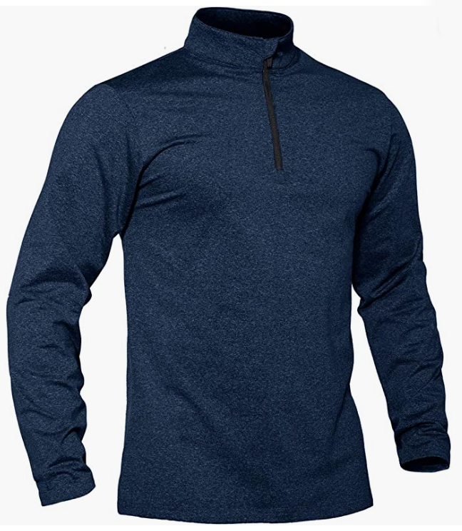 Men's Sports Shirts 1/4 Zip Long Sleeve  Running Workout Pullover Sweatshirt