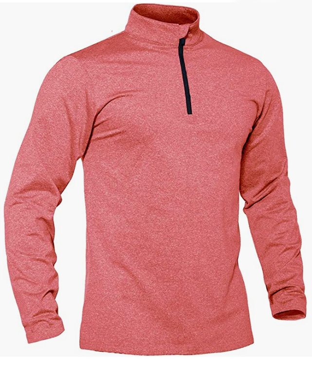 Men's Sports Shirts 1/4 Zip Long Sleeve  Running Workout Pullover Sweatshirt