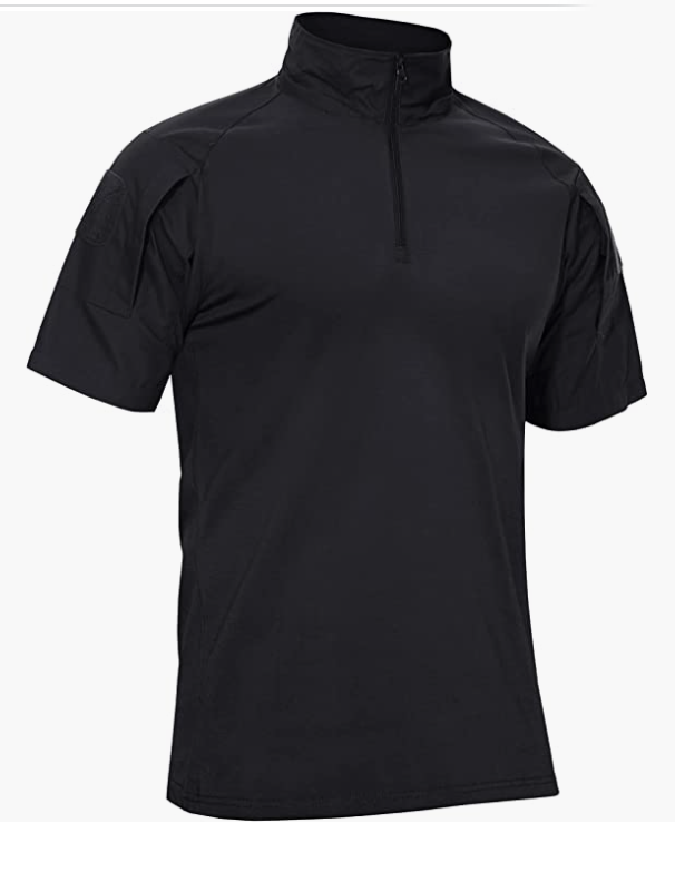 Men's Short Sleeve Military Shirts Sleeve GYM T-Shirt Outdoor Pullover