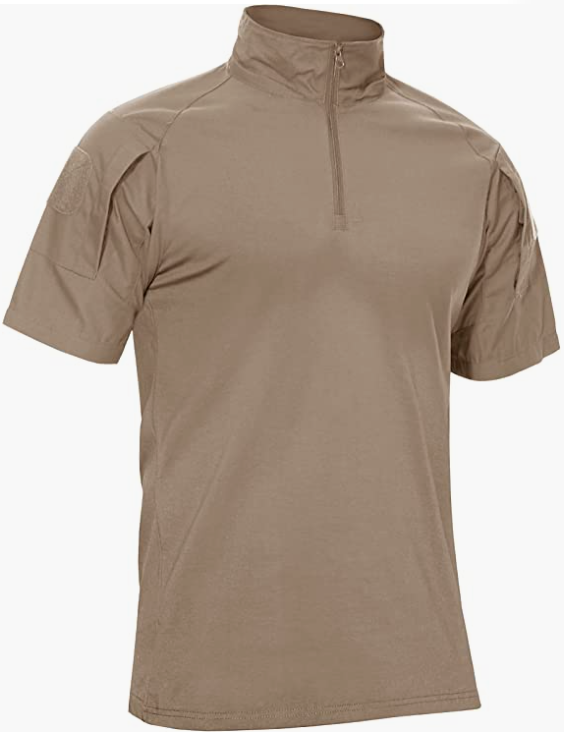 Men's Short Sleeve Military Shirts Sleeve GYM T-Shirt Outdoor Pullover