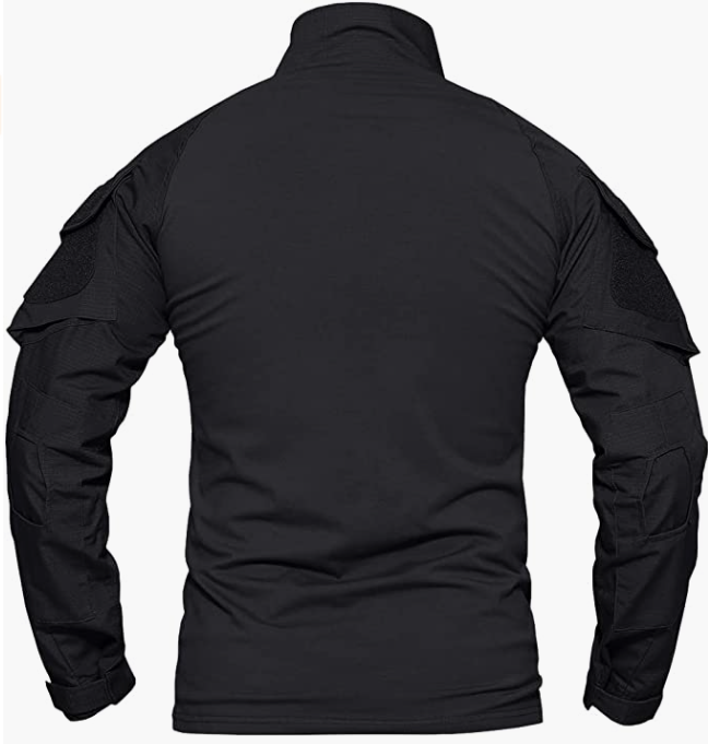 Men's Military Shirts Slim Fit Pullover Long Sleeve