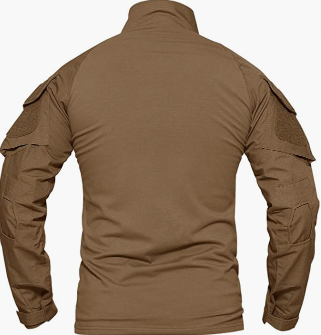 Men's Military Shirts Slim Fit Pullover Long Sleeve