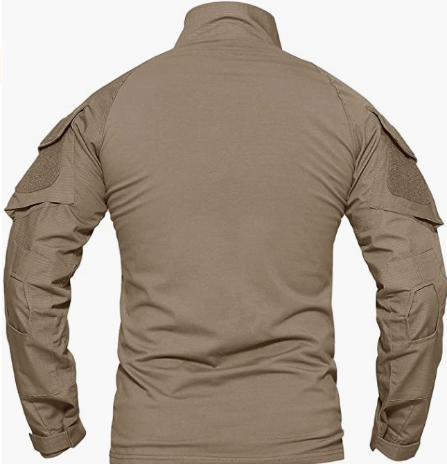 Men's Military Shirts Slim Fit Pullover Long Sleeve