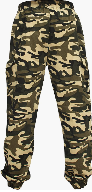Mens ARMY PantsCotton Work Pants Elastic GYM ,Hiking Jogger Sweatpants with Pockets