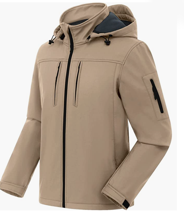 Men's Softshell Military Jacket With Removable Hood