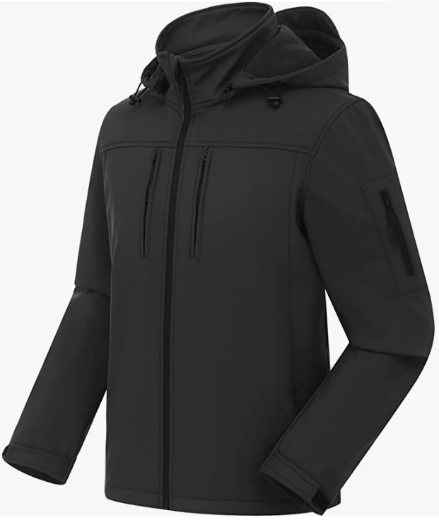 Men's Softshell Military Jacket With Removable Hood