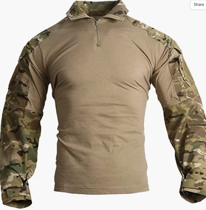 ARMY  Shirt,Tactical Hiking Hunting Fishing Long Sleeve Camo Shirts for Men