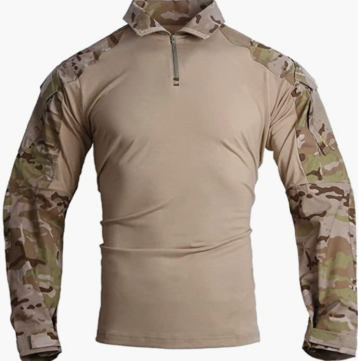 ARMY  Shirt,Tactical Hiking Hunting Fishing Long Sleeve Camo Shirts for Men