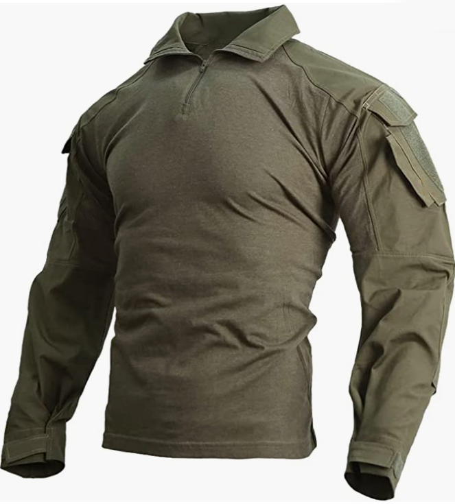 ARMY  Shirt,Tactical Hiking Hunting Fishing Long Sleeve Camo Shirts for Men