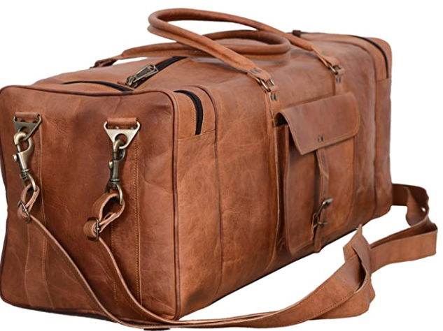 28 inch Leather Bag Large Travel Bag Gym Sports