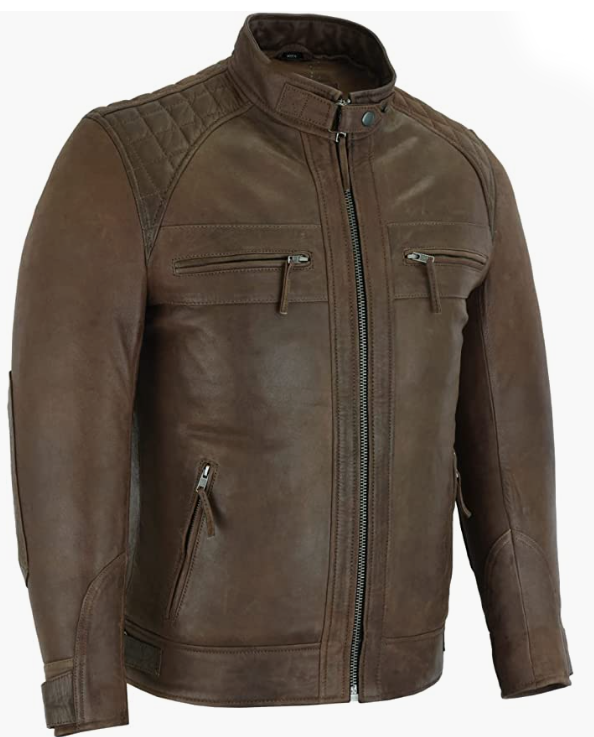 Men’s Real Leather Jacket-Genuine Leather Jacket For Men