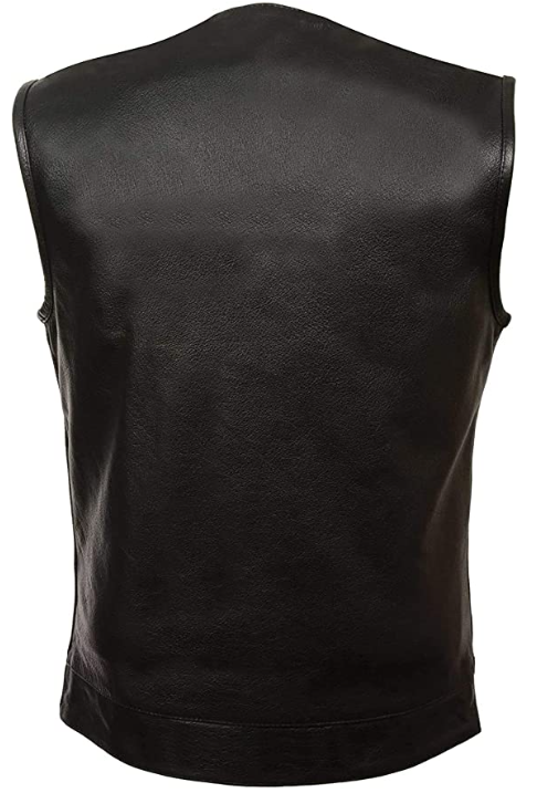 Men's Leather Motorcycle Vest