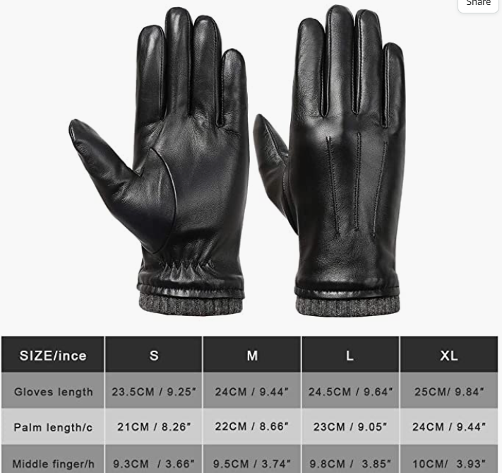 Sheepskin REAL Leather Gloves Leather Dress Driving Gloves with Fleece Lining