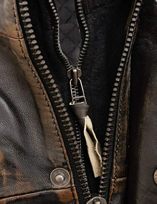 Leather Jacket Biker Slim Fit Vintage Racer Real Leather Jacket
