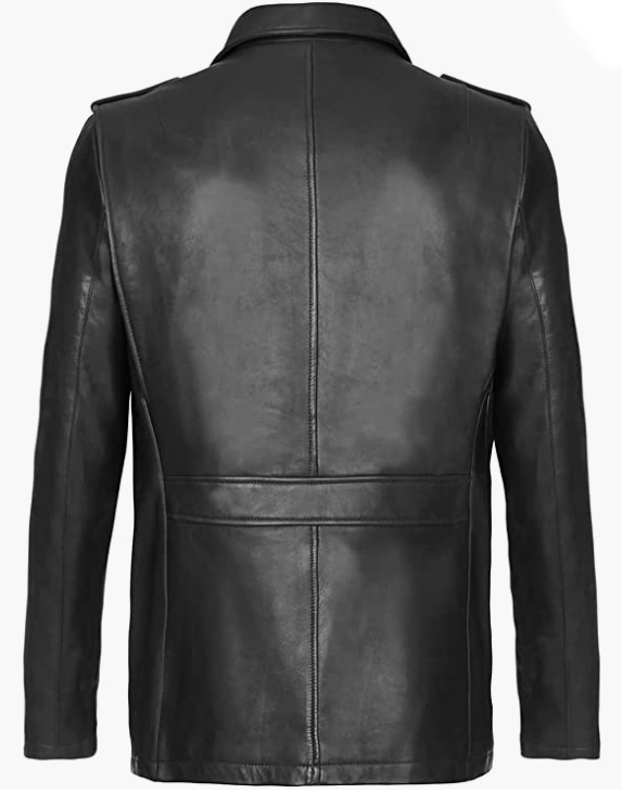 Black Men Designer ORIGINL Leather Coat