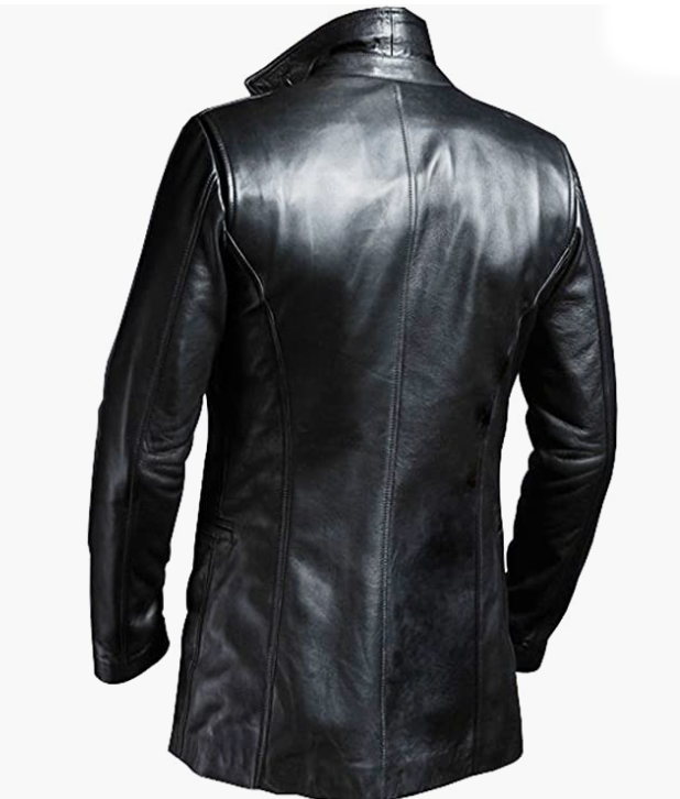 3-Button PURE Leather Coat for Men