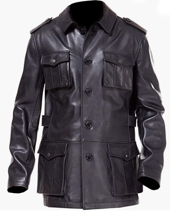 Black Leather Coat Lambskin PURE FOR MEN