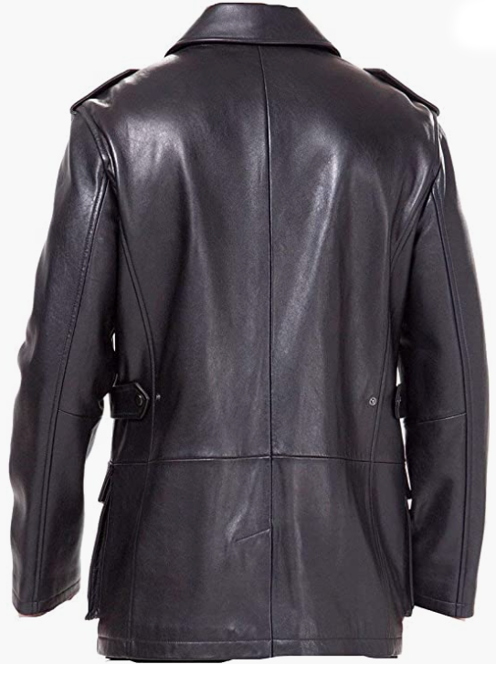 Black Leather Coat Lambskin PURE FOR MEN