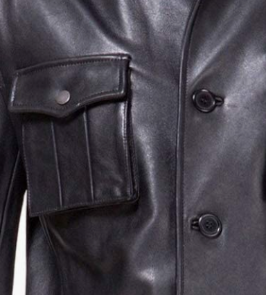Black Leather Coat Lambskin PURE FOR MEN