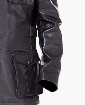 Black Leather Coat Lambskin PURE FOR MEN