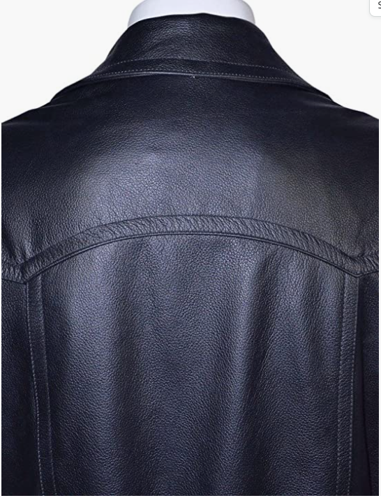 Black Leather Submarine Jacket Coat FOR MEN