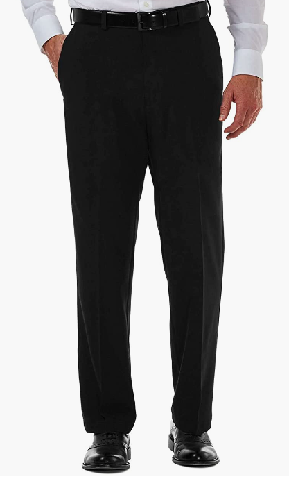 Classic Fit Flat Front Expandable Waist Pant with Big & Tall Sizes