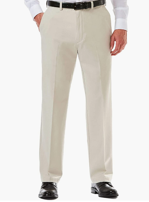 Classic Fit Flat Front Expandable Waist Pant With Big & Tall Sizes