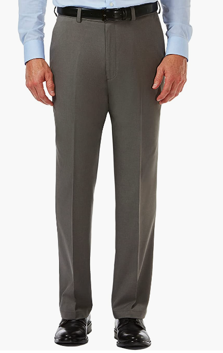Classic Fit Flat Front Expandable Waist Pant With Big & Tall Sizes