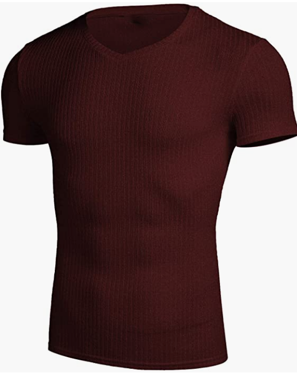 Casual Short Sleeve V Neck Bodybuilding Gym Workout T -Shirt