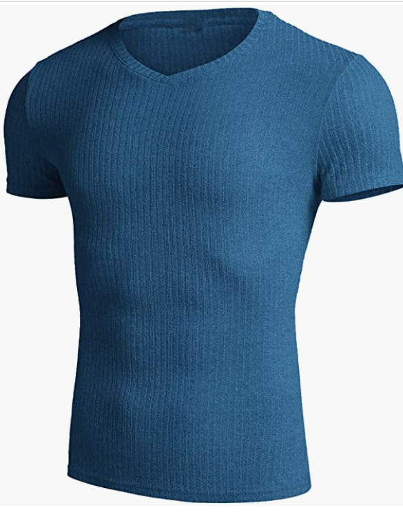 Casual Short Sleeve V Neck Bodybuilding Gym Workout T -Shirt