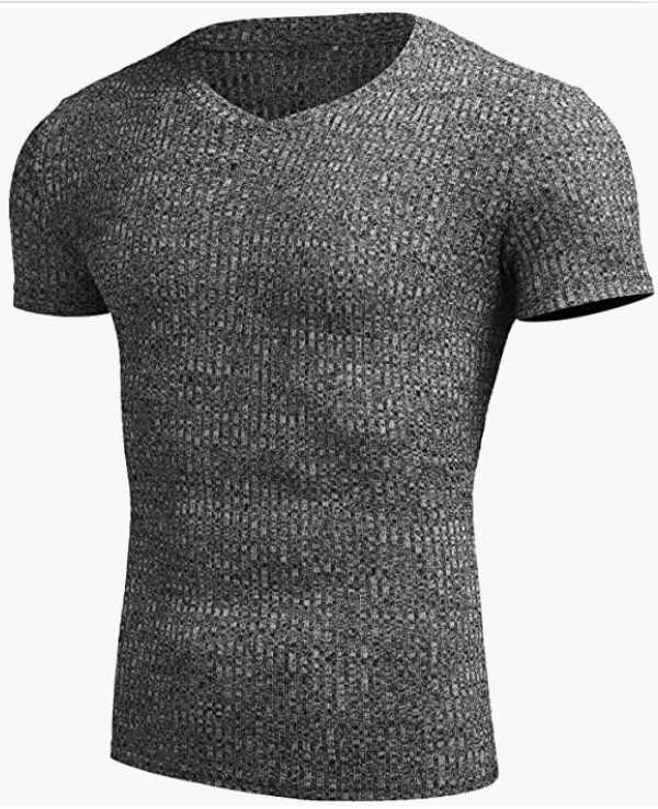 Casual Short Sleeve V Neck Bodybuilding Gym Workout T -Shirt
