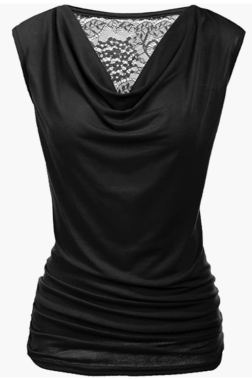 Sleeveless Stretch Blouse with Side Shirring