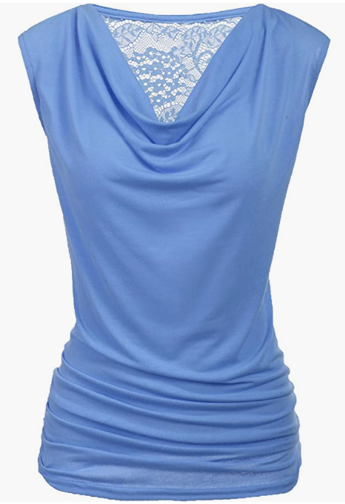 Sleeveless Stretch Blouse with Side Shirring