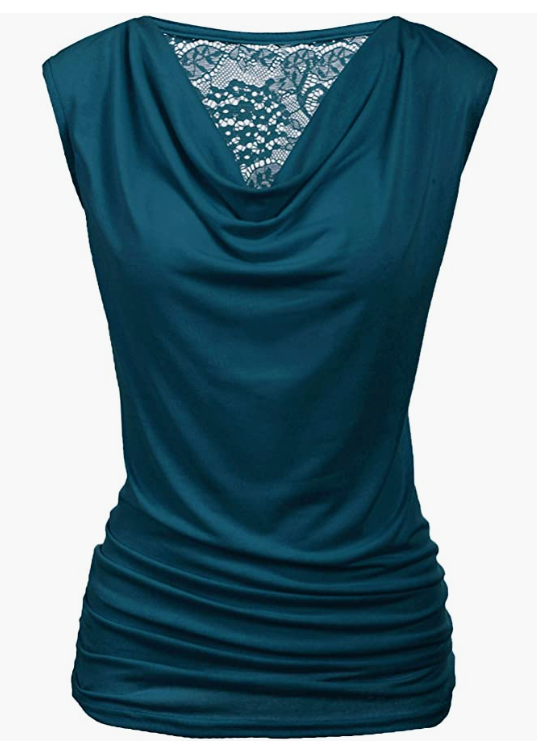 Sleeveless Stretch Blouse With Side Shirring