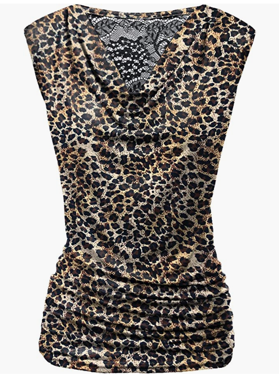 Sleeveless Stretch Blouse With Side Shirring