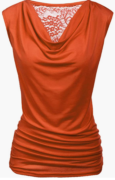 Sleeveless Stretch Blouse With Side Shirring
