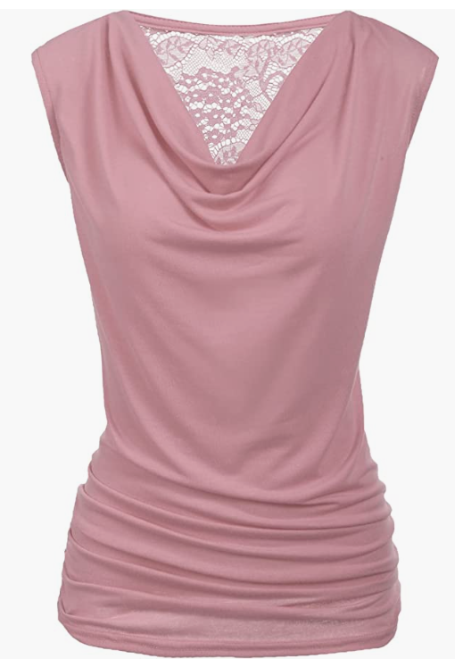 Sleeveless Stretch Blouse With Side Shirring