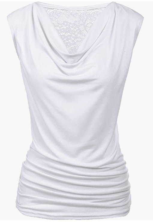 Sleeveless Stretch Blouse With Side Shirring