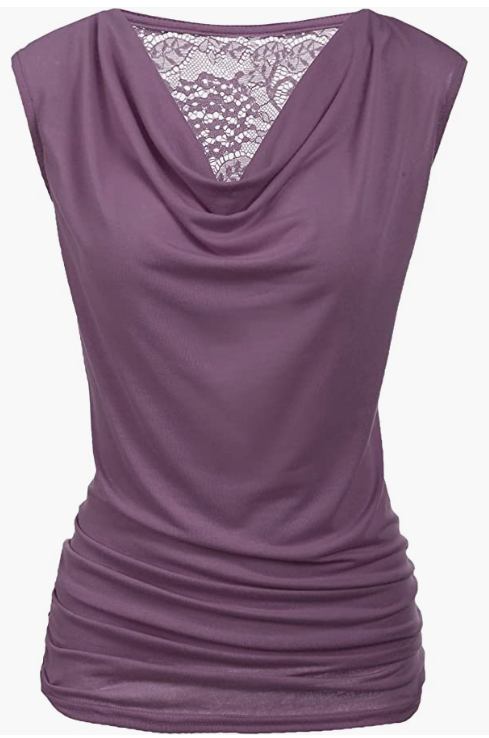 Sleeveless Stretch Blouse With Side Shirring